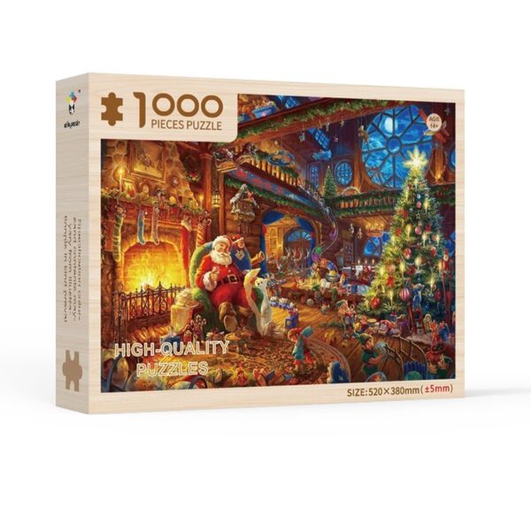 North Pole Residence Wooden Jigsaw Puzzle 1000pcs 52*38cm